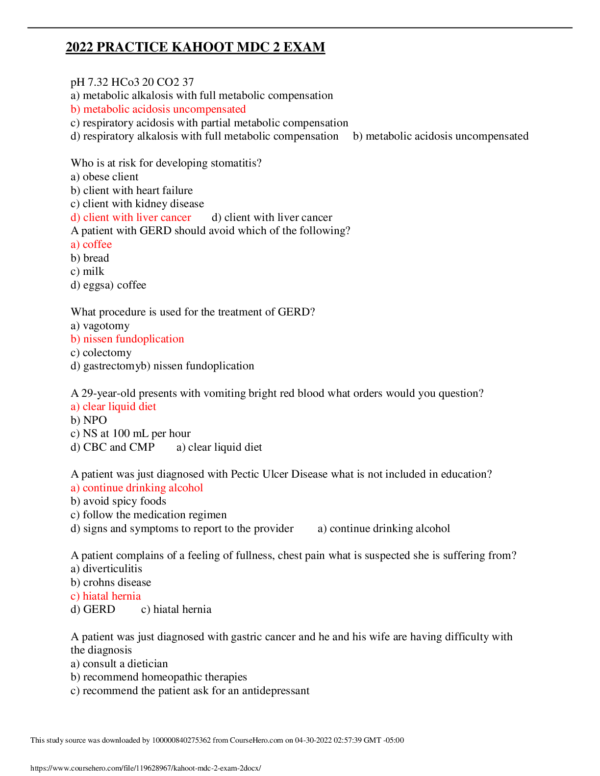 Preview image for 2022 PRACTICE KAHOOT MDC 2 EXAM